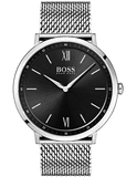 Buy Shop Hugo Boss Jackson Quartz Black Dial Silver Mesh Bracelet Watch For Men - 1513514 USA Online