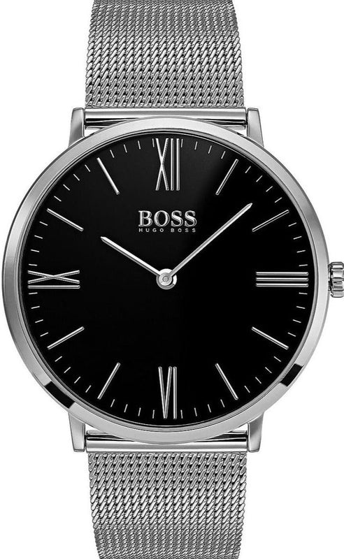 Buy Shop Hugo Boss Jackson Quartz Black Dial Silver Mesh Bracelet Watch For Men - 1513514 USA Online