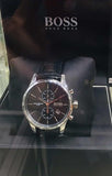 Buy Shop Hugo Boss Jet Black Dial Black Leather Strap Watch for Men - 1513279 USA Online