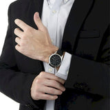 Buy Shop Hugo Boss Jet Black Dial Black Leather Strap Watch for Men - 1513279 USA Online