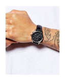 Buy Shop Hugo Boss Jet Black Dial Black Leather Strap Watch for Men - 1513279 USA Online