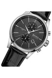 Buy Shop Hugo Boss Jet Black Dial Black Leather Strap Watch for Men - 1513279 USA Online