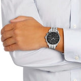 Buy Shop Hugo Boss Jet Black Dial Silver Steel Strap Watch for Men - 1513383 USA Online