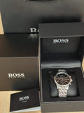 Buy Shop Hugo Boss Jet Black Dial Silver Steel Strap Watch for Men - 1513383 USA Online