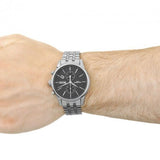 Buy Shop Hugo Boss Jet Black Dial Silver Steel Strap Watch for Men - 1513383 USA Online