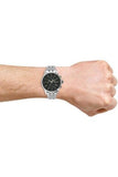 Buy Shop Hugo Boss Jet Black Dial Silver Steel Strap Watch for Men - 1513383 USA Online