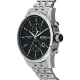 Buy Shop Hugo Boss Jet Black Dial Silver Steel Strap Watch for Men - 1513383 USA Online