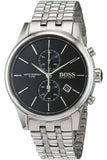 Buy Shop Hugo Boss Jet Black Dial Silver Steel Strap Watch for Men - 1513383 USA Online