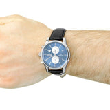 Buy Shop Hugo Boss Jet Blue Dial Black Leather Strap Watch for Men - 1513283 USA Online