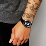 Buy Shop Hugo Boss Jet Blue Dial Black Leather Strap Watch for Men - 1513283 USA Online