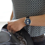 Buy Shop Hugo Boss Jet Blue Dial Black Leather Strap Watch for Men - 1513283 USA Online