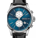 Buy Shop Hugo Boss Jet Blue Dial Black Leather Strap Watch for Men - 1513283 USA Online