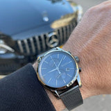 Buy Shop Hugo Boss Jet Blue Dial Gunmetal Mesh Bracelet Watch for Men - 1513677 USA Online
