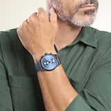 Buy Shop Hugo Boss Jet Blue Dial Gunmetal Mesh Bracelet Watch for Men - 1513677 USA Online
