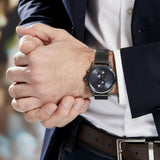 Buy Shop Hugo Boss Jet Blue Dial Gunmetal Mesh Bracelet Watch for Men - 1513677 USA Online