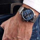Buy Shop Hugo Boss Jet Blue Dial Gunmetal Mesh Bracelet Watch for Men - 1513677 USA Online