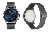 Buy Shop Hugo Boss Jet Blue Dial Gunmetal Mesh Bracelet Watch for Men - 1513677 USA Online