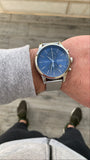 Buy Shop Hugo Boss Jet Blue Dial Silver Mesh Bracelet Watch for Men - 1513441 USA Online
