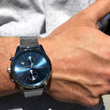 Buy Shop Hugo Boss Jet Blue Dial Silver Mesh Bracelet Watch for Men - 1513441 USA Online