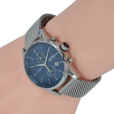 Buy Shop Hugo Boss Jet Blue Dial Silver Mesh Bracelet Watch for Men - 1513441 USA Online