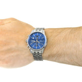 Buy Shop Hugo Boss Jet Blue Dial Silver Steel Strap Watch for Men - 1513384 USA Online