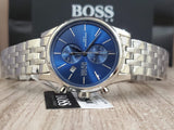 Buy Shop Hugo Boss Jet Blue Dial Silver Steel Strap Watch for Men - 1513384 USA Online