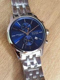 Buy Shop Hugo Boss Jet Blue Dial Silver Steel Strap Watch for Men - 1513384 USA Online