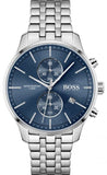 Buy Shop Hugo Boss Jet Blue Dial Silver Steel Strap Watch for Men - 1513384 USA Online