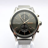 Buy Shop Hugo Boss Jet Chronograph Grey Dial Silver Mesh Bracelet Watch for Men - 1513440 USA Online