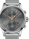 Buy Shop Hugo Boss Jet Chronograph Grey Dial Silver Mesh Bracelet Watch for Men - 1513440 USA Online