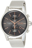 Buy Shop Hugo Boss Jet Chronograph Grey Dial Silver Mesh Bracelet Watch for Men - 1513440 USA Online
