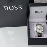 Buy Shop Hugo Boss Jet Chronograph Quartz Silver Dial Brown Leather Strap Watch For Men - HB1513280 USA Online