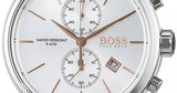 Buy Shop Hugo Boss Jet Chronograph Quartz Silver Dial Brown Leather Strap Watch For Men - HB1513280 USA Online
