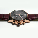 Buy Shop Hugo Boss Jet Grey Dial Brown Leather Strap Watch for Men - 1513281 USA Online