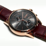 Buy Shop Hugo Boss Jet Grey Dial Brown Leather Strap Watch for Men - 1513281 USA Online