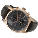 Buy Shop Hugo Boss Jet Grey Dial Brown Leather Strap Watch for Men - 1513281 USA Online
