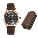 Buy Shop Hugo Boss Jet Grey Dial Brown Leather Strap Watch for Men - 1513281 USA Online