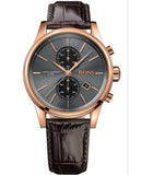 Buy Shop Hugo Boss Jet Grey Dial Brown Leather Strap Watch for Men - 1513281 USA Online