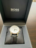 Buy Shop Hugo Boss Jet Silver Dial Black Leather Strap Watch for Men - 1513282 USA Online