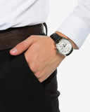 Buy Shop Hugo Boss Jet Silver Dial Black Leather Strap Watch for Men - 1513282 USA Online