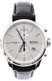 Buy Shop Hugo Boss Jet Silver Dial Black Leather Strap Watch for Men - 1513282 USA Online