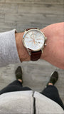 Buy Shop Hugo Boss Jet White Dial Brown Leather Strap Watch for Men - 1513280 USA Online