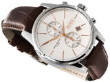 Buy Shop Hugo Boss Jet White Dial Brown Leather Strap Watch for Men - 1513280 USA Online