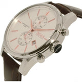 Buy Shop Hugo Boss Jet White Dial Brown Leather Strap Watch for Men - 1513280 USA Online