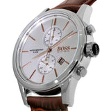Buy Shop Hugo Boss Jet White Dial Brown Leather Strap Watch for Men - 1513280 USA Online