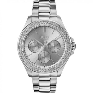 Buy Shop Hugo Boss Premiere Silver Dial Silver Steel Strap Watch for Women - 1502442 USA Online