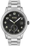 Buy Shop Hugo Boss Legacy Black Dial Silver Steel Strap Watch for Men - 1513671 USA Online