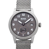 Buy Shop Hugo Boss Legacy Grey Dial Silver Mesh Bracelet Watch for Men - 1513673 USA Online