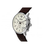 Buy Shop Hugo Boss Attitude White Dial Brown Leather Strap Watch for Men - 1513609 USA Online