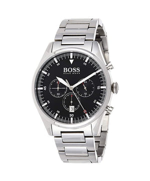 Buy Shop Hugo Boss Pioneer Black Dial Silver Steel Strap Watch for Men - 1513712 USA Online